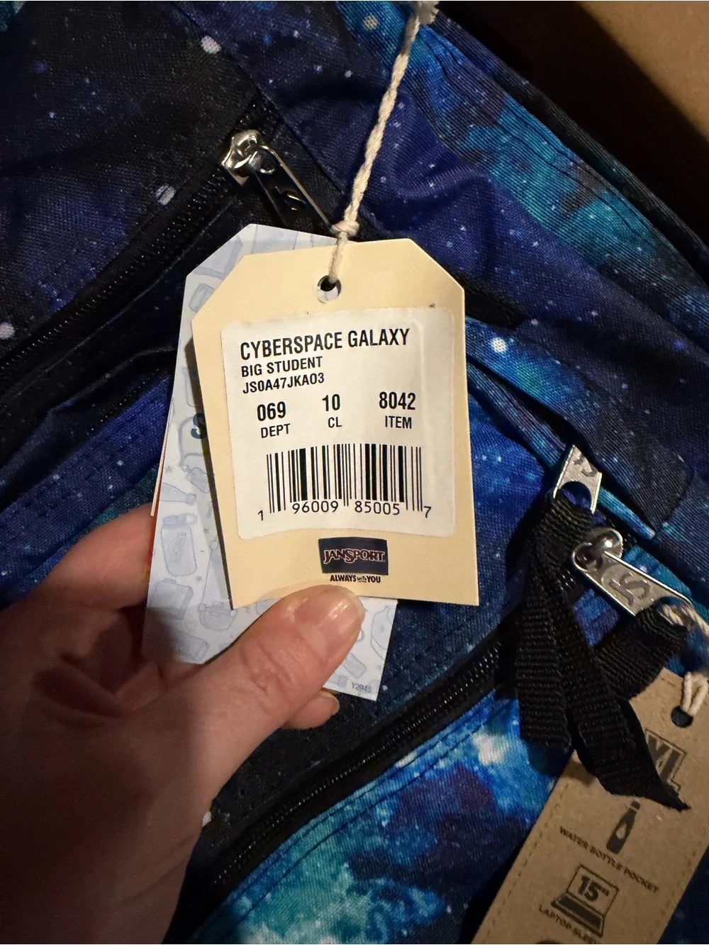 JanSport Galaxy Blue Big Student Backpack - NWT